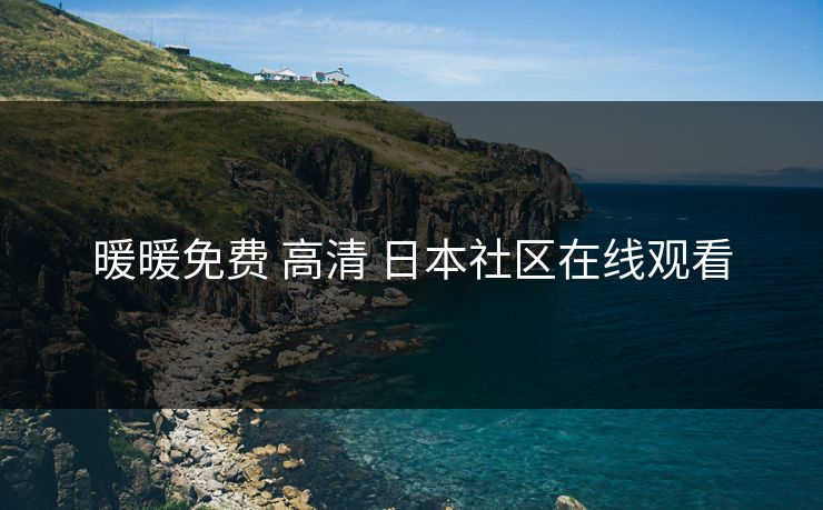 暖暖免费 高清 日本社区在线观看